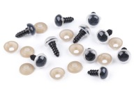 Oči bezpečné očká pre maskotov 12mm BIELE