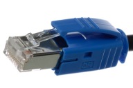 Zástrčka Telegartner RJ45, kategória 6A, modrý kryt