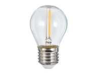 E27 1,3W vláknová LED žiarovka - Teplá biela