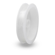 Elastická silikónová niť, na výrobu šperkov, bezfarebná, 0,8 mm, 7,5 m