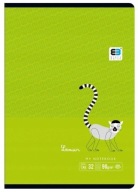 INTERDRUK NOTEBOOK A5 32 GRID TROPIC B&B LEMUR