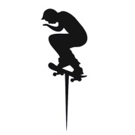 Skate skateboardista skateboard topper skater figúrka Plexi Black