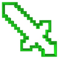Forma na vykrajovanie na sušienky Minecraft Sword 1 10 cm