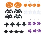PRÍVESKY OZDOBY HALLOWEENSKÉ DEKORÁCIE 28 PRVKOV
