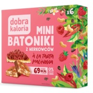 Mini malinové tartové tyčinky Dobra Kalorické oriešky 0% cukru pre deti 6 ks