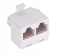 RJ45 rozbočovací konektor PLUG 2 x ZÁSUVKA