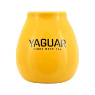 Keramická žltá tekvica s logom Yaguar 350 ml