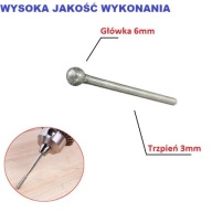 Diamantová guľôčková fréza, 6 mm brúsny kotúč