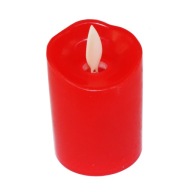 POHYBLIVÝ PLAMEŇ LED VLOŽKA SVIEČKY 5x11cm ČERVENÁ
