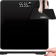 KÚPEĽŇOVÁ VÁHA LCD DISPLEJ MERANIE HMOTNOSTI TEPLOTA ČIERNA MAX 180KG