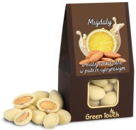 Pražené mandle v bielej čokoláde v citrónovom prášku 100 g Green Touch