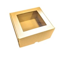 Kartónová krabička s okienkom 20x20x10cm na balenie mydlového vosku x1