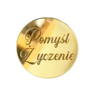 Vytvorte si prianie k narodeninám Dekorácia Gravírovanie kruhu Zlaté zrkadlo z plexiskla