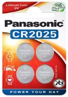 Lítiová batéria PANASONIC 3V CR 2025 4 kusy