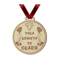 MEDAILA KU DŇU ŽIEN, taká ŽENA je POKLAD, drevo