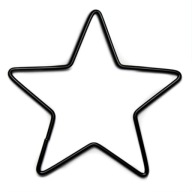 Dekorácia KOVOVÝ RÁMČEK BLACK STAR 14 cm