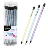 KIDEA TROJUHOLNÍKOVÁ CERUŽKA S GUMA PREMIUM pastel x3