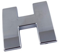 ZNAK PÍSMENO PÍSMENO CHROME H H VEĽKÉ 5,6CM Z9T94