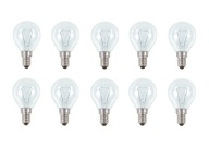 10x Tradičná guľová žiarovka 230V E14 25W TR