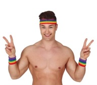 SET FAREBNÝCH DÚHOVÝCH PÁSOV, FROTÉ, LGBT, 80. ROKY
