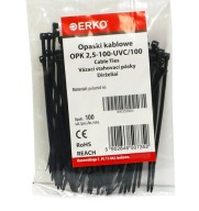 čierna sťahovacia páska OPK 100 2,5 100ks UV ERKO