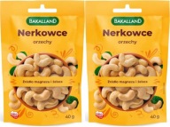 BAKALLAND KEŠU, CELÉ LÚPANÉ, NESOLENÉ 40G x2