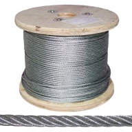 1m lano oceľové lanko 5mm výplet 6x7+FC pozinkované - narežeme na mieru