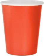 Červené papierové poháre na teplé a studené nápoje 270 ml 14 ks.