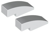 LEGO Bevel Rounded 1x3 biele (50950/4249112) x2