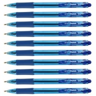 Pentel BK417 modré výsuvné guľôčkové pero - 10 ks