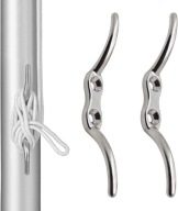 2X SILNÁ VLAJKA ROHOVÁ CLEAK NEREZOVÁ OCEL 110MM + 4X MONTÁŽNE SKRUTKY