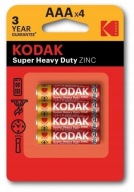 4x KODAK R03 AAA 1,5V PRSTOVÁ BATÉRIA