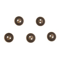 KLASICKÝ kovový gombík 12mm ANTIK 5 kusov 93