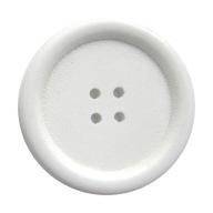1ks drevený veľký okrúhly gombík 40mm biely
