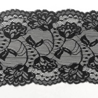 ČIPKA ELASTICKÁ 15,5 CM - ČIERNA