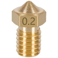 MOSADZNÁ TRYSKA V6 0,2 mm 1,75 mm M6 PRUSA 3D TLAČ
