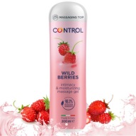 CONTROL WILD BERRIES Intímny gél na sexuálnu masáž, účinný, veľký, HORIZONTÁLNY, 200 ml