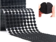 Samolepiace KOLESÁ na suchý zips okrúhle 10 mm ČIERNY samolepiaci okrúhly suchý zips
