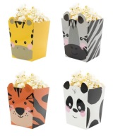 POPCORN BOXY SLADKOSTI zvieratká zoo 4 ks k narodeninám detí