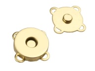 Magnetická spona priemer 18 mm zlatá 5 ks.