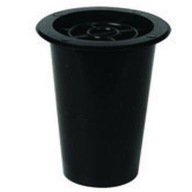 NÍZKA VÁZOVÁ VLOŽKA, ČIERNY PLAST, VÝŠKA 15cm, PRIEMER 9CM, 1 KUS