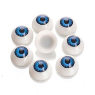 Oči na hračky plastové 20x10mm 8 ks