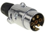 ZÁSTRČKA KOVOVÁ ZÁSTRČKA PRÍVESY KONEKTOR HÁKU PRÍvesu 12V 7 PIN