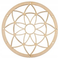 DREAMCATCHER DREVENÝ ZÁKLAD MANDALA PRELÁŠKOVANÝ 25CM KVET