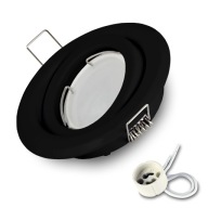 BLACK pohyblivé halogénové svietidlo + GU10 7W 4000K LED žiarovka