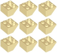 LEGO 3660 PREVÁDZANÝ ZÁSOBNÍK 2x2 piesok (12g) 9 ks.
