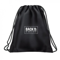 BackUP čierna taška na topánky, ČIERNA na školskú PE obuv