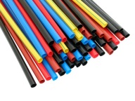 TEPELOM ZMRŠŤOVACIE RÚRY IZOLÁCIE PEVNÉ TOPÁNKY S LEPIKOM 1m 12,7/6,4mm FARBA