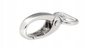 KARABÍNA KEYRING 13mm krab, leštený nikel, SKU 352