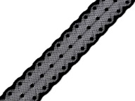 ŠTÝLOVÁ ČIPKA 3 CM ELASTICKÁ ČIERNA